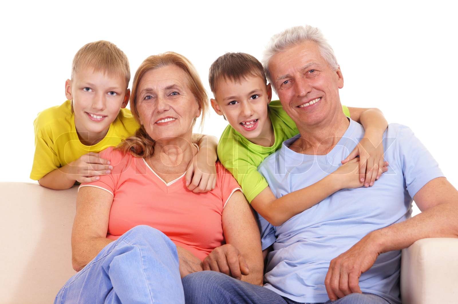 Großeltern und Enkel Stock Bild Colourbox