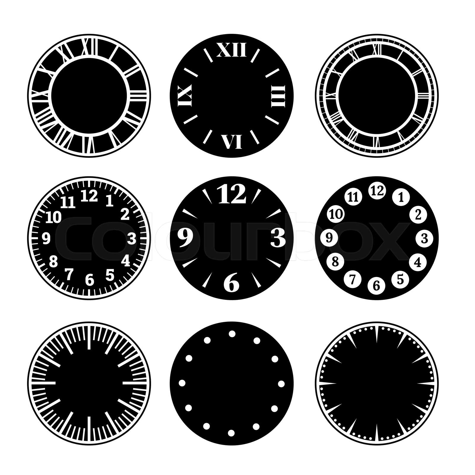 Clock face | Stock vector | Colourbox