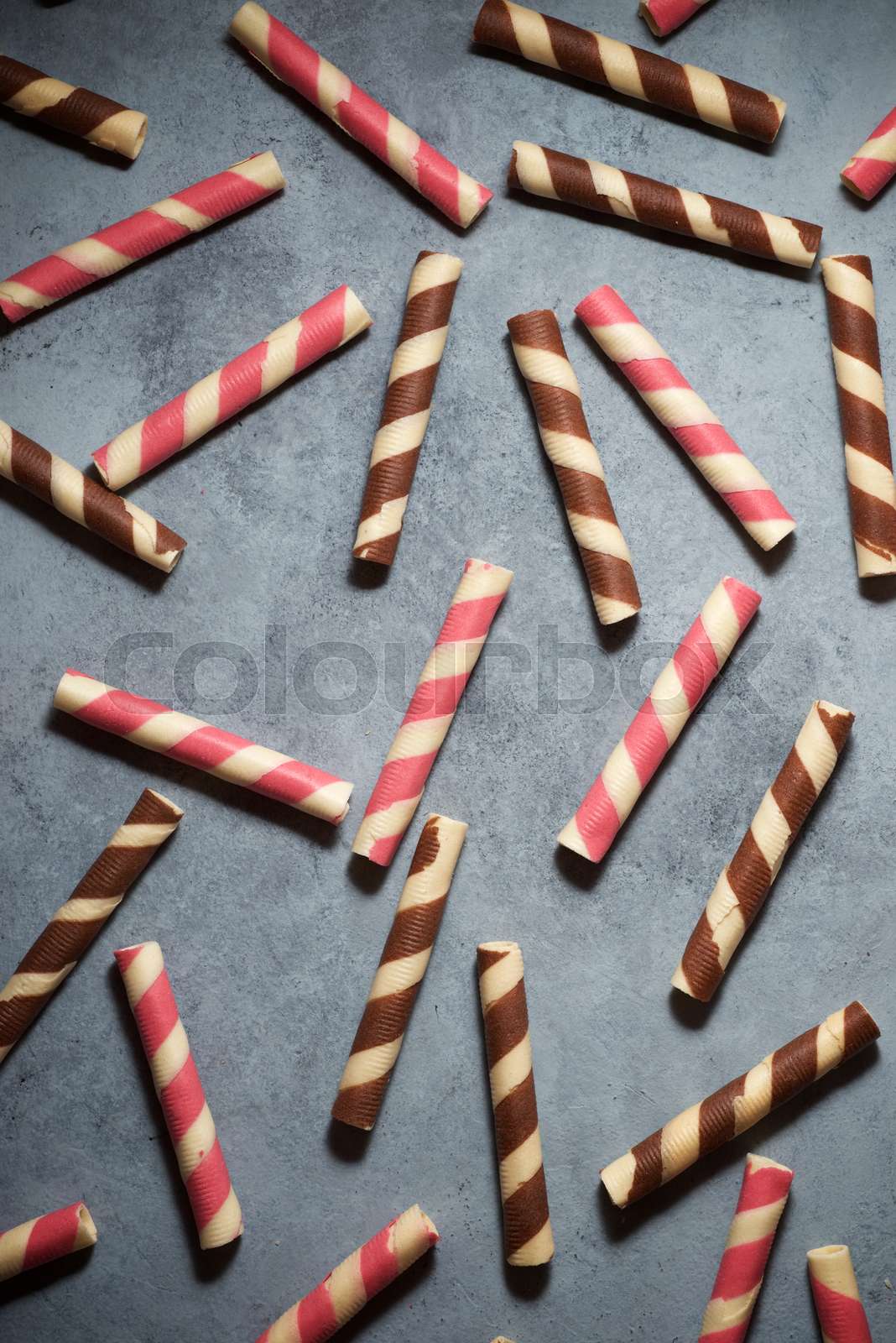 Wafer rolls view | Stock image | Colourbox