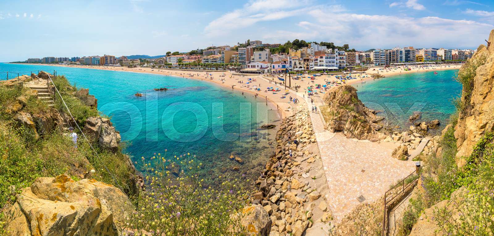 Beach In Blanes In Costa Brava Stock Image Colourbox Beach In Blanes In Costa Brava Stock Image Colourbox