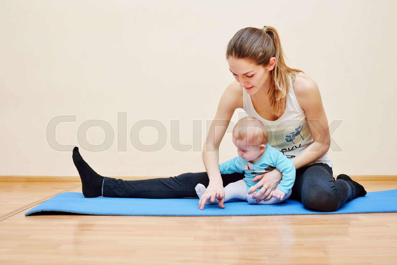 sport with baby | Stock image | Colourbox