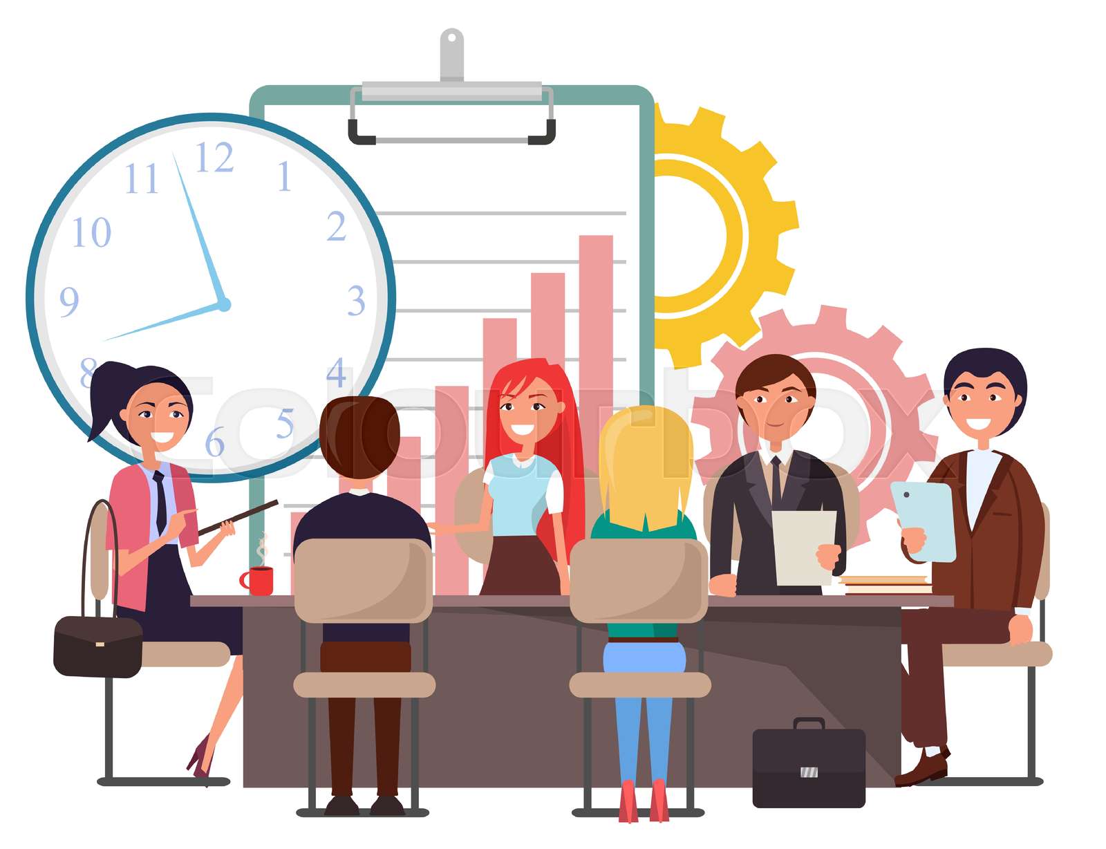 meeting, business, arbeitsgemeinschaft | Stock-Vektor | Colourbox