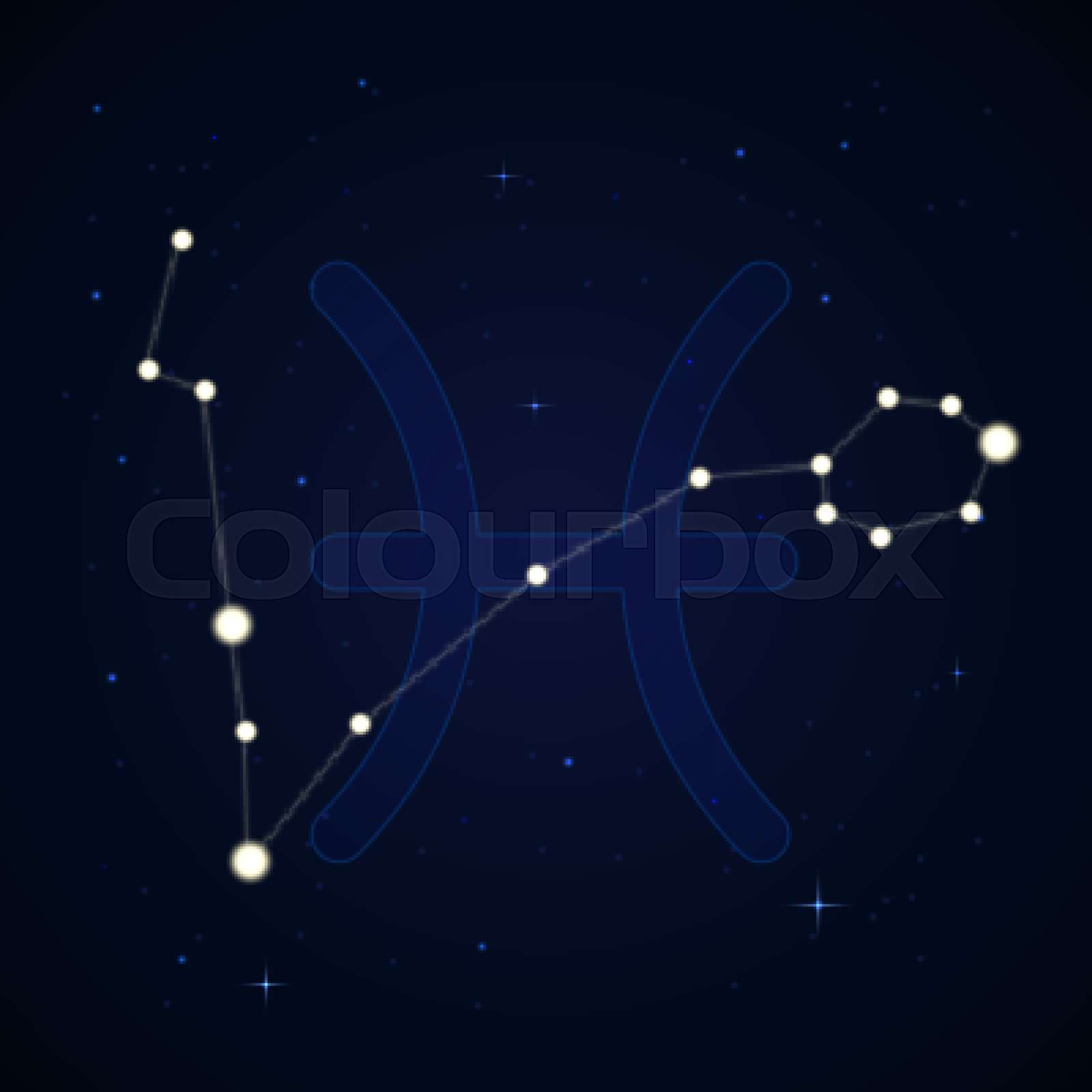 Pisces The Fishes Constellation And Zodiac Sign On The Starry Night Pisces The Fishes Constellation And Zodiac Sign On The Starry Night