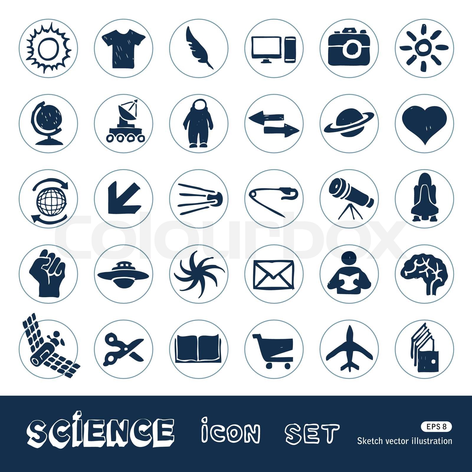 Science web icons set | Stock vector | Colourbox