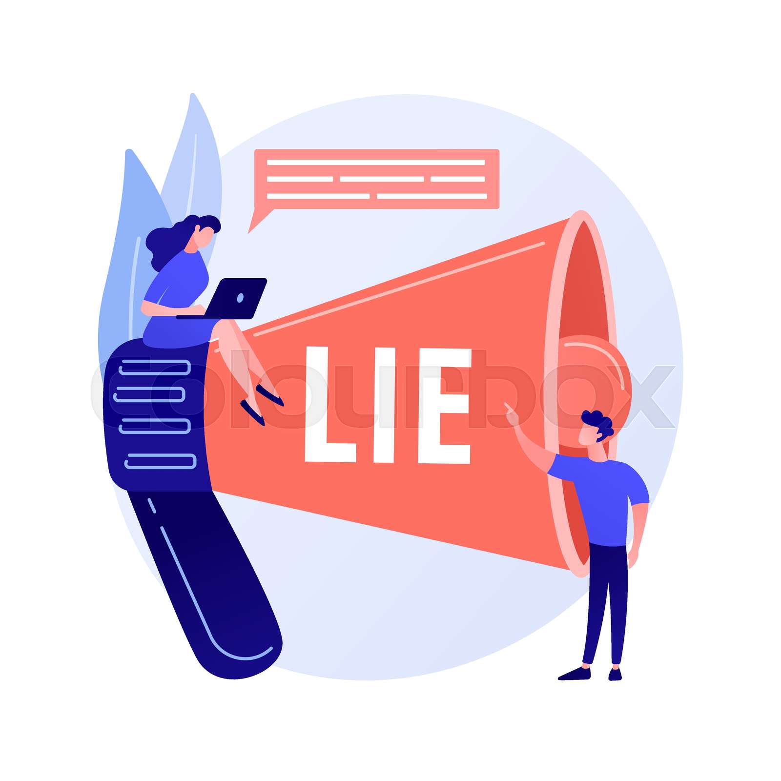 Telling lies vector concept metaphor | Stock vector | Colourbox