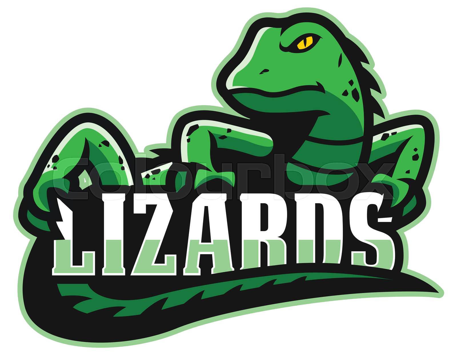 Green Lizard Mascot Stock vector Colourbox