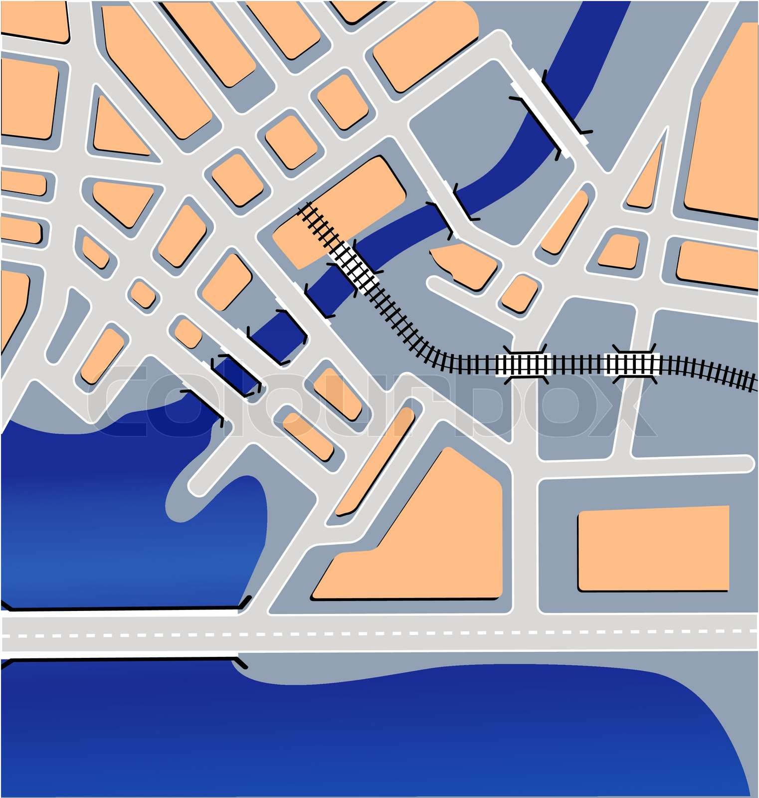 urban maps | Stock vector | Colourbox