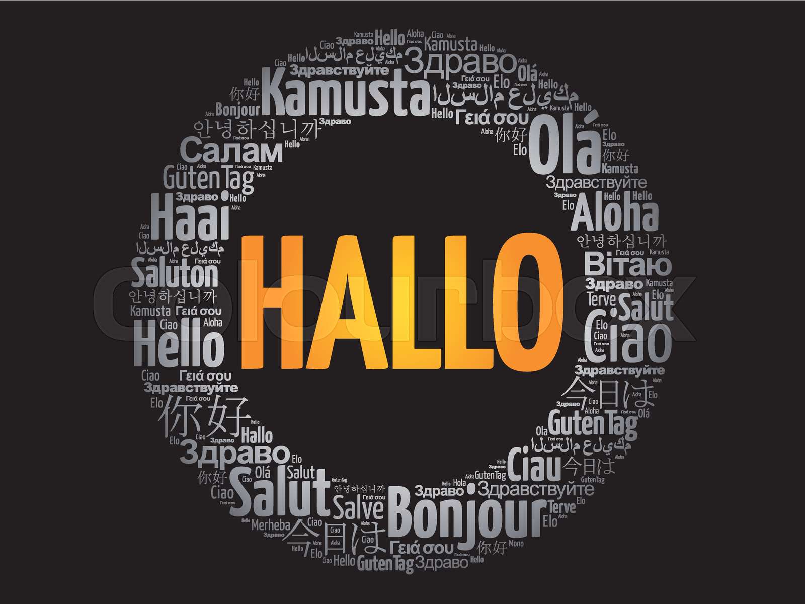 Hallo Hello Greeting In German Word Cloud Stock Vector Colourbox Hallo Hello Greeting In German Word Cloud Stock Vector Colourbox