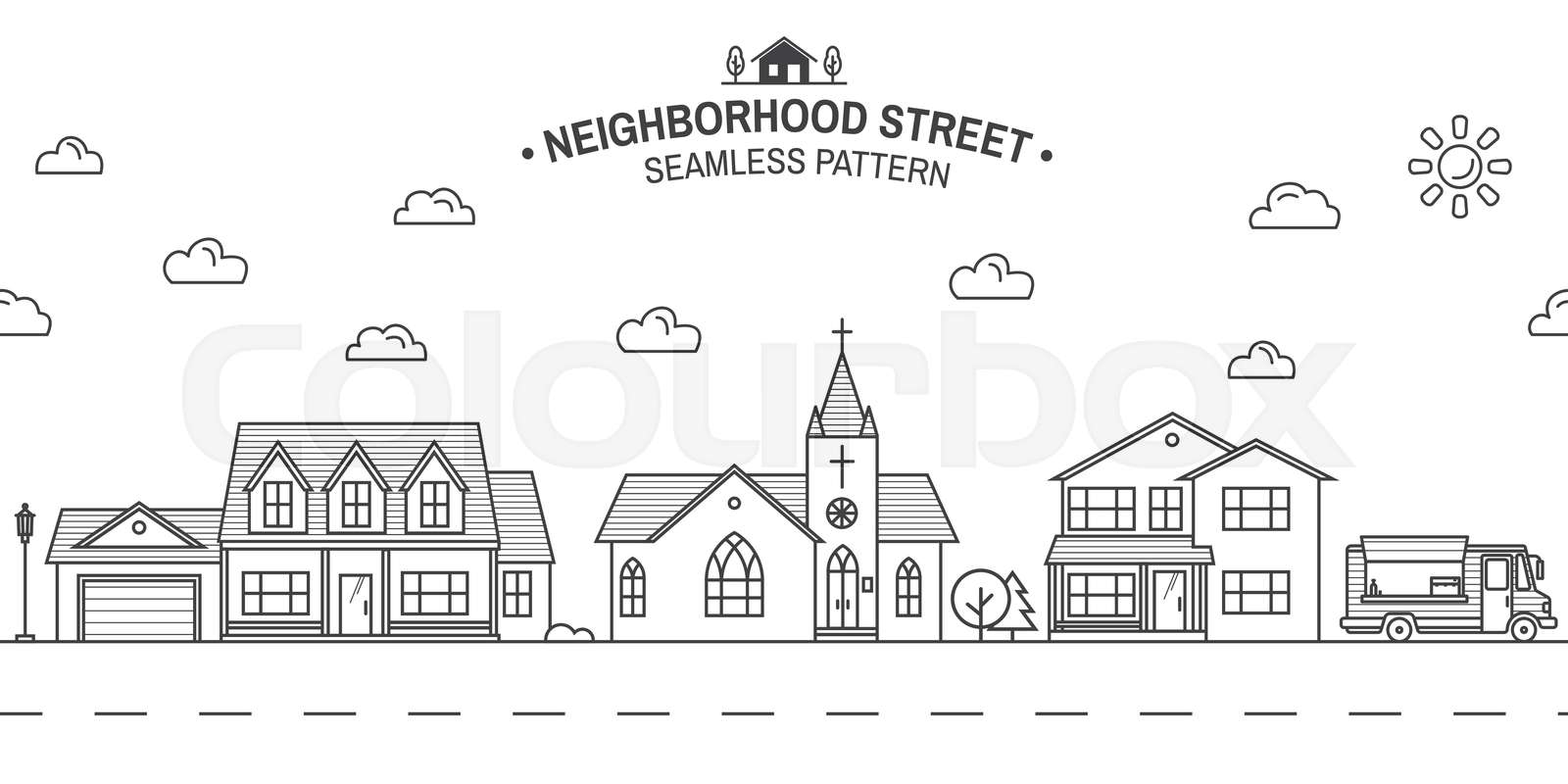 Neighborhood Clip Art Black And White