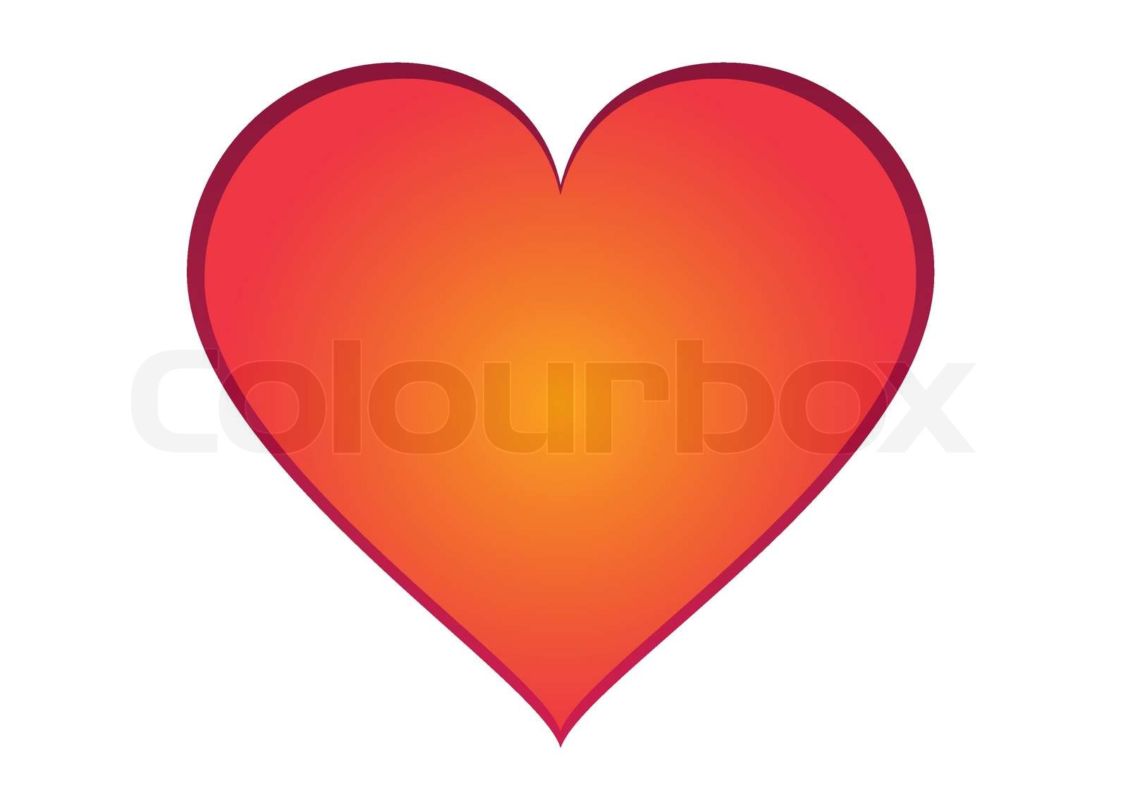 Hjerte i rød farve | Stock vektor | Colourbox