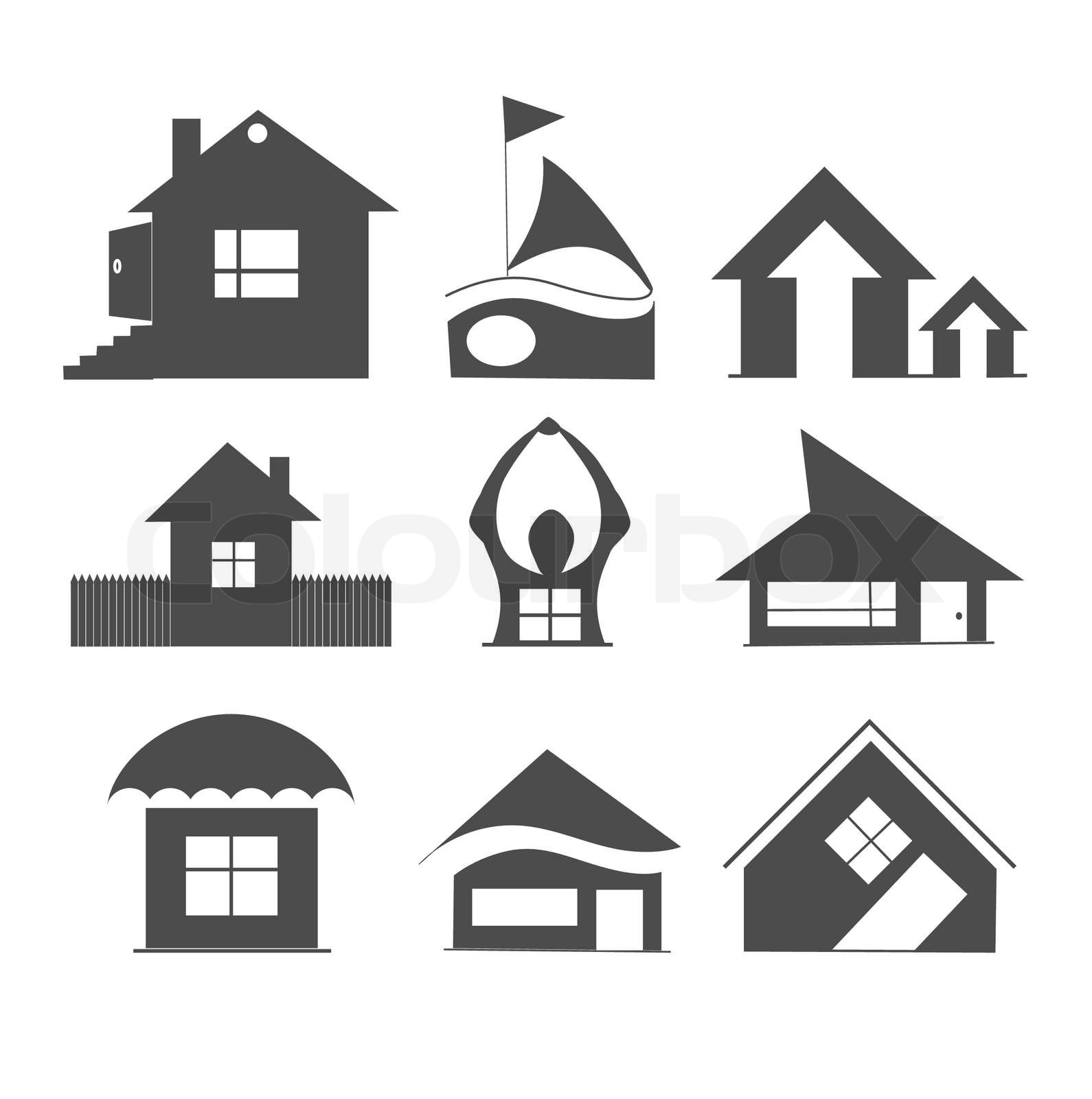 Houses icons | Stock vector | Colourbox