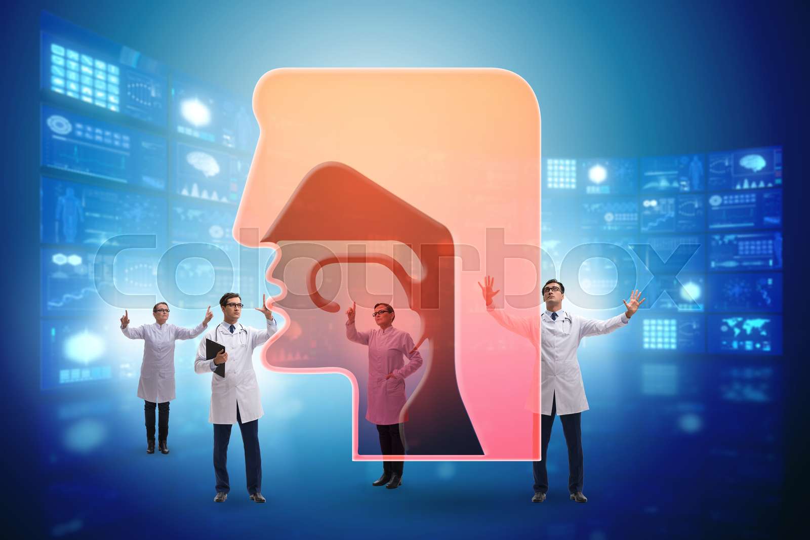 Otolaryngology Concept With Doctors Treating Patient Stock Image Otolaryngology Concept With Doctors Treating Patient Stock Image