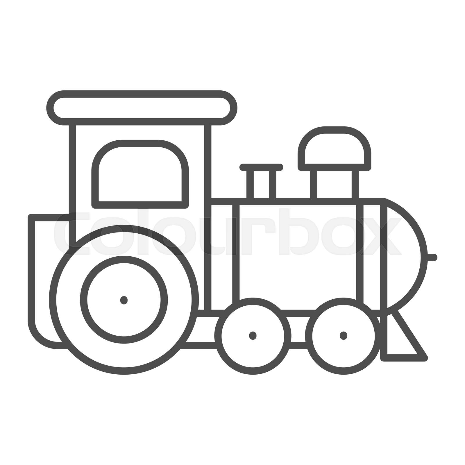 Train Engine Clipart Black And White