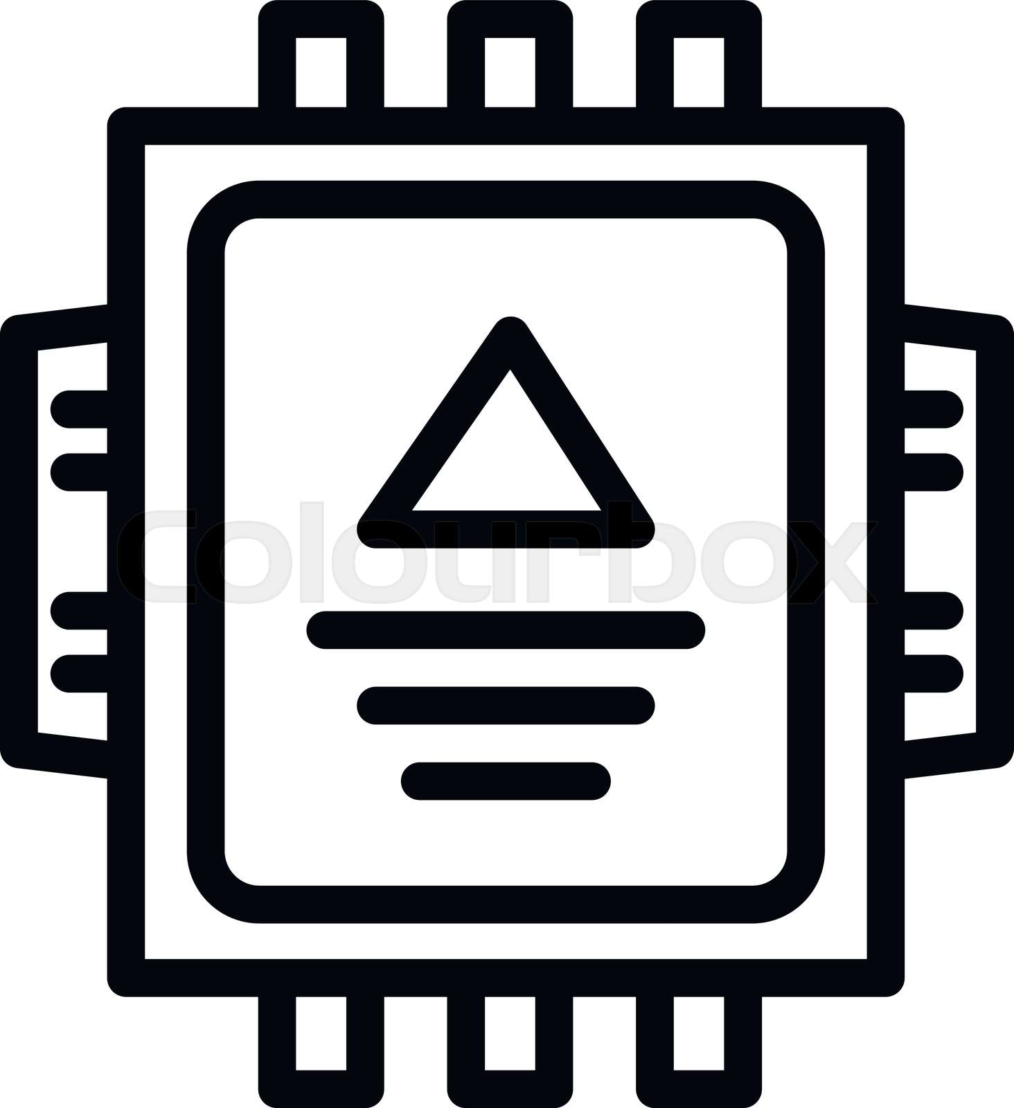 Electric breaker box icon, outline style | Stock vector | Colourbox