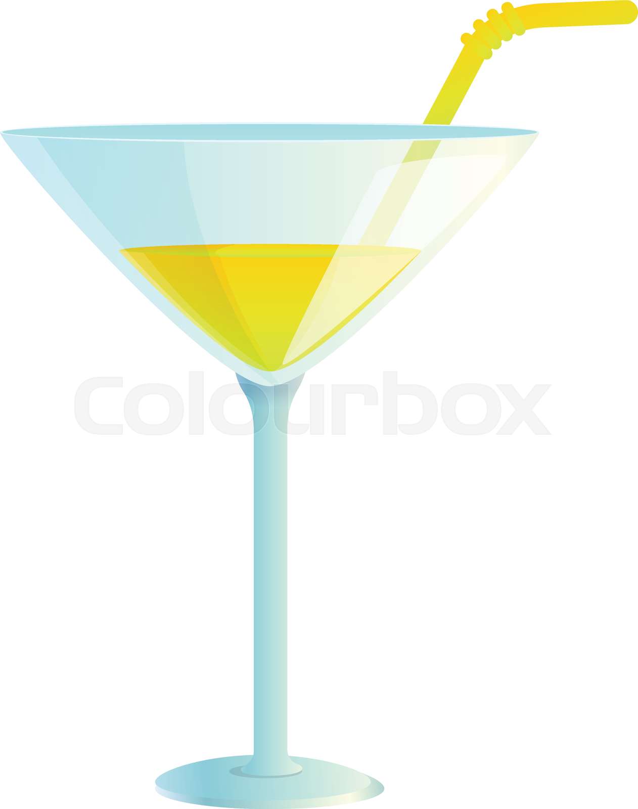 Tropical cocktail icon, cartoon style | Stock vector | Colourbox
