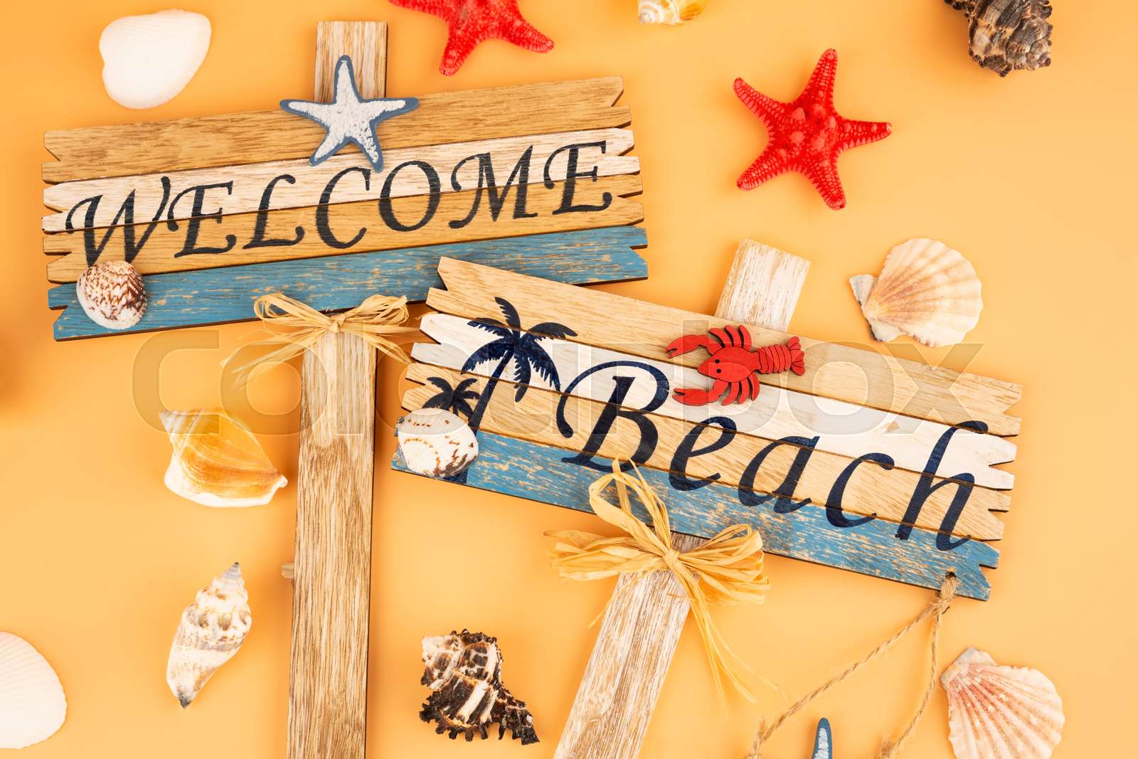 Signs welcome beach | Stock image | Colourbox