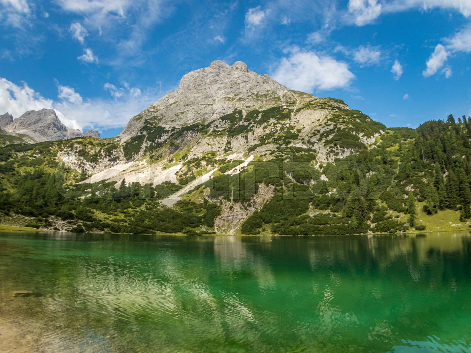 Seebensee and Drachensee near Ehrwald in Tyrol | Stock image | Colourbox