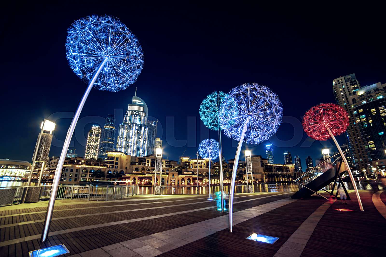 Dubai flower lanterns Stock image Colourbox