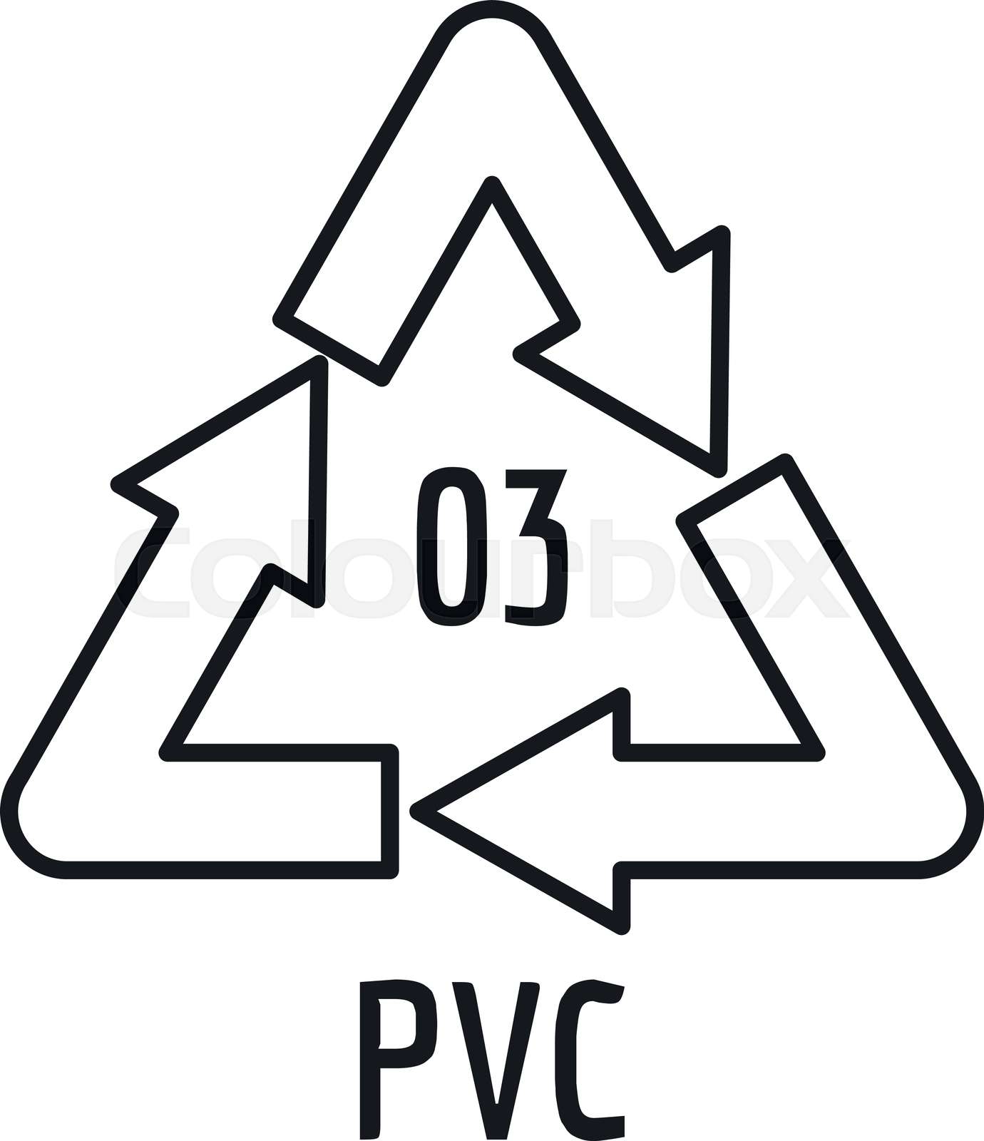 Pvc sign icon outline style stock vector colourbox