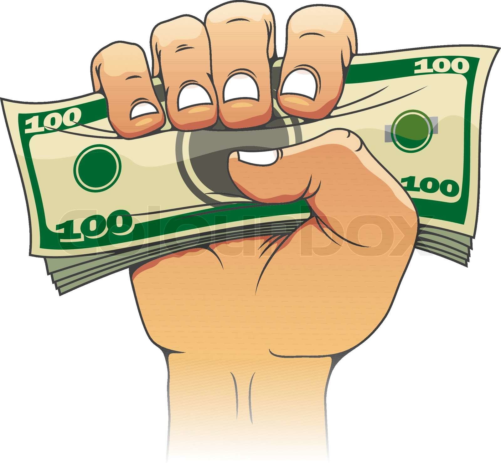Money in people hand | Stock vector | Colourbox