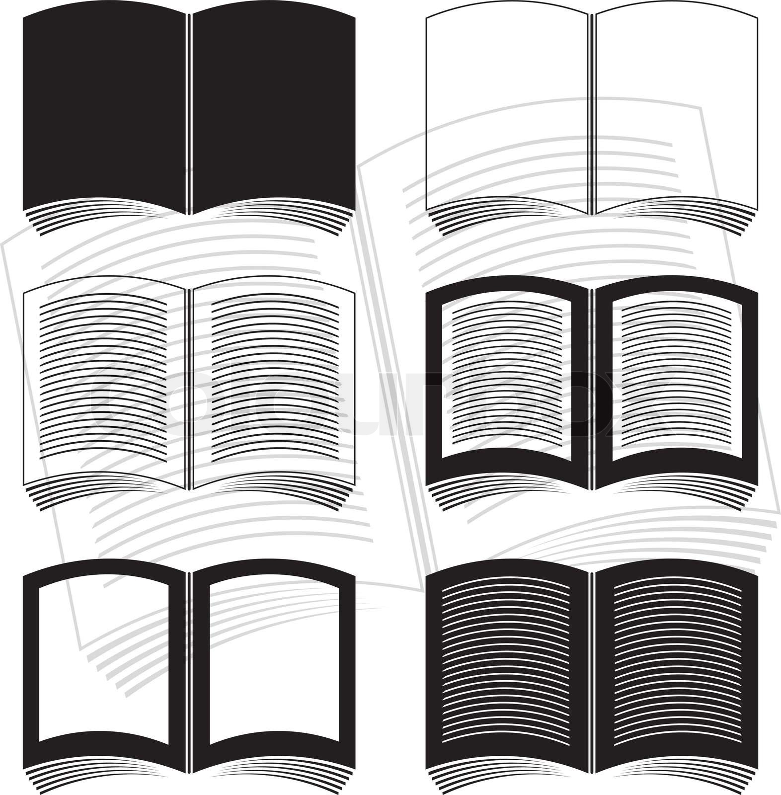 stencils of books Stock vector Colourbox