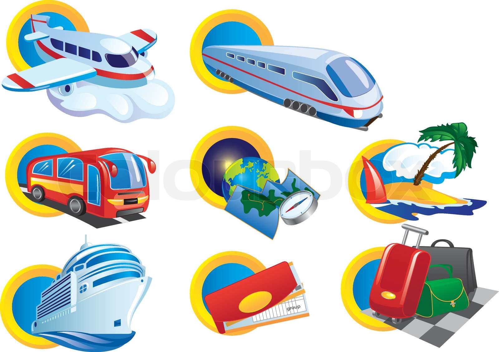 travel icon set | Stock vector | Colourbox