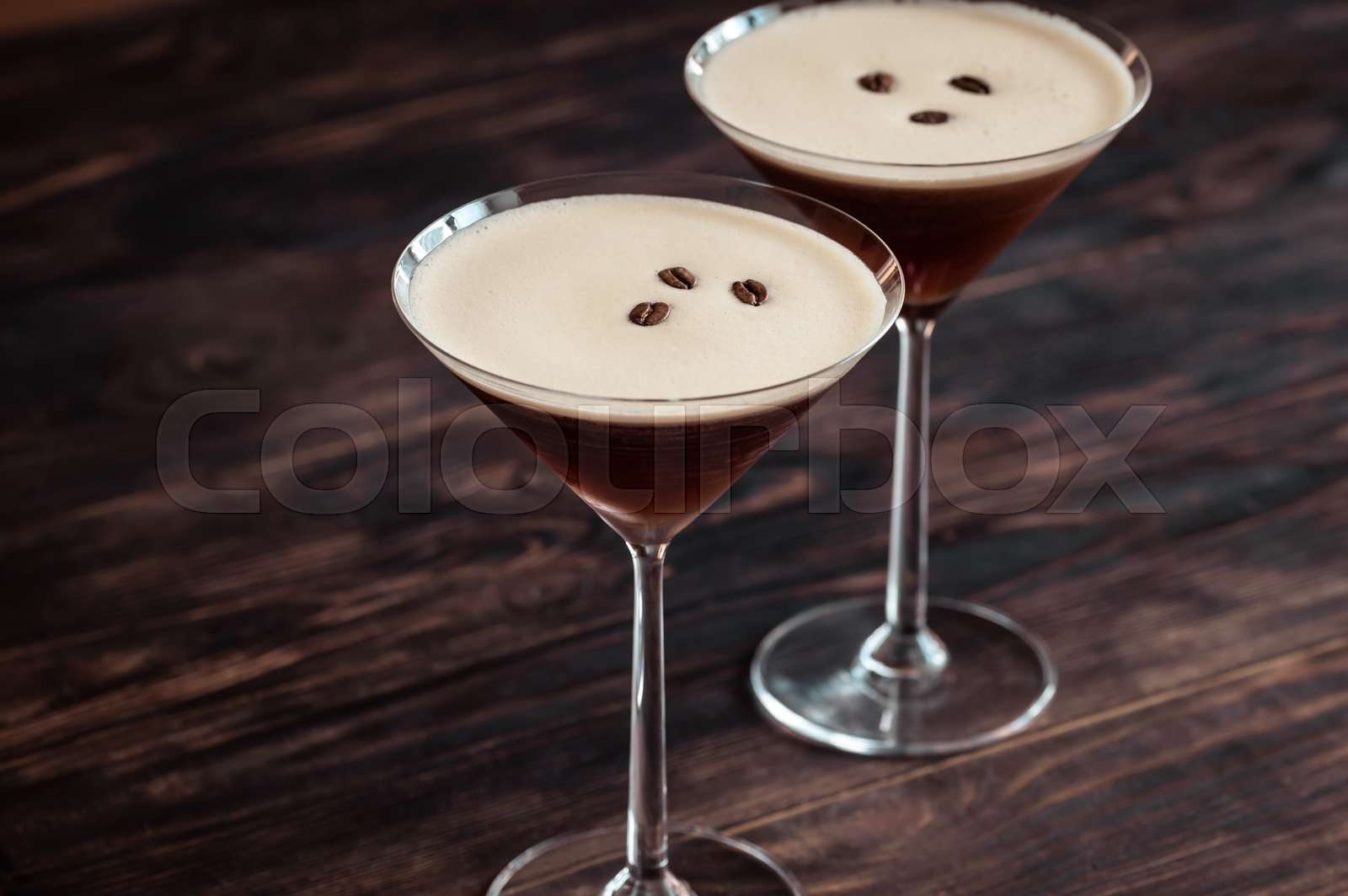 martini, espresso, alkohol Stock Bild Colourbox