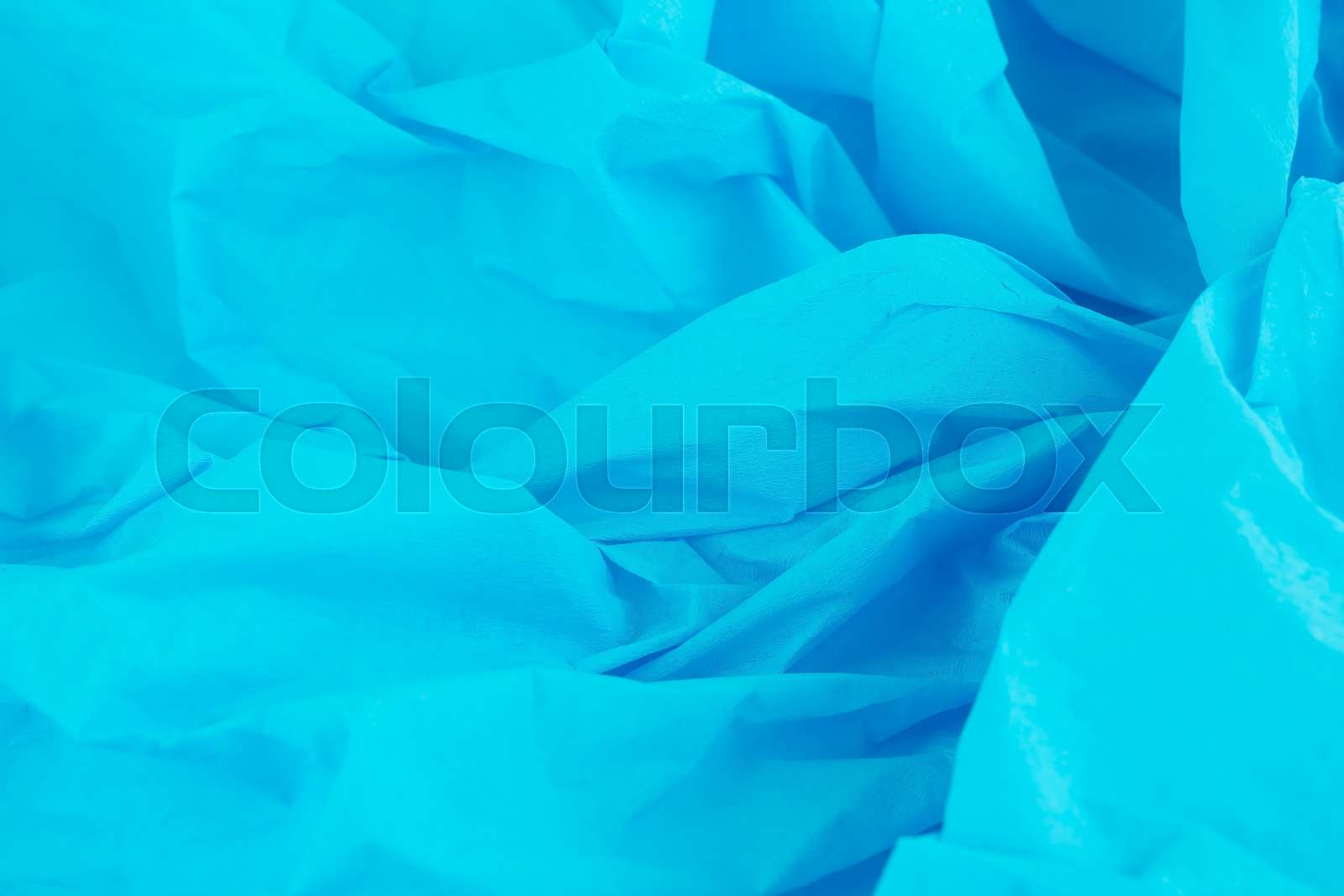 Blue crepe paper Stock image Colourbox