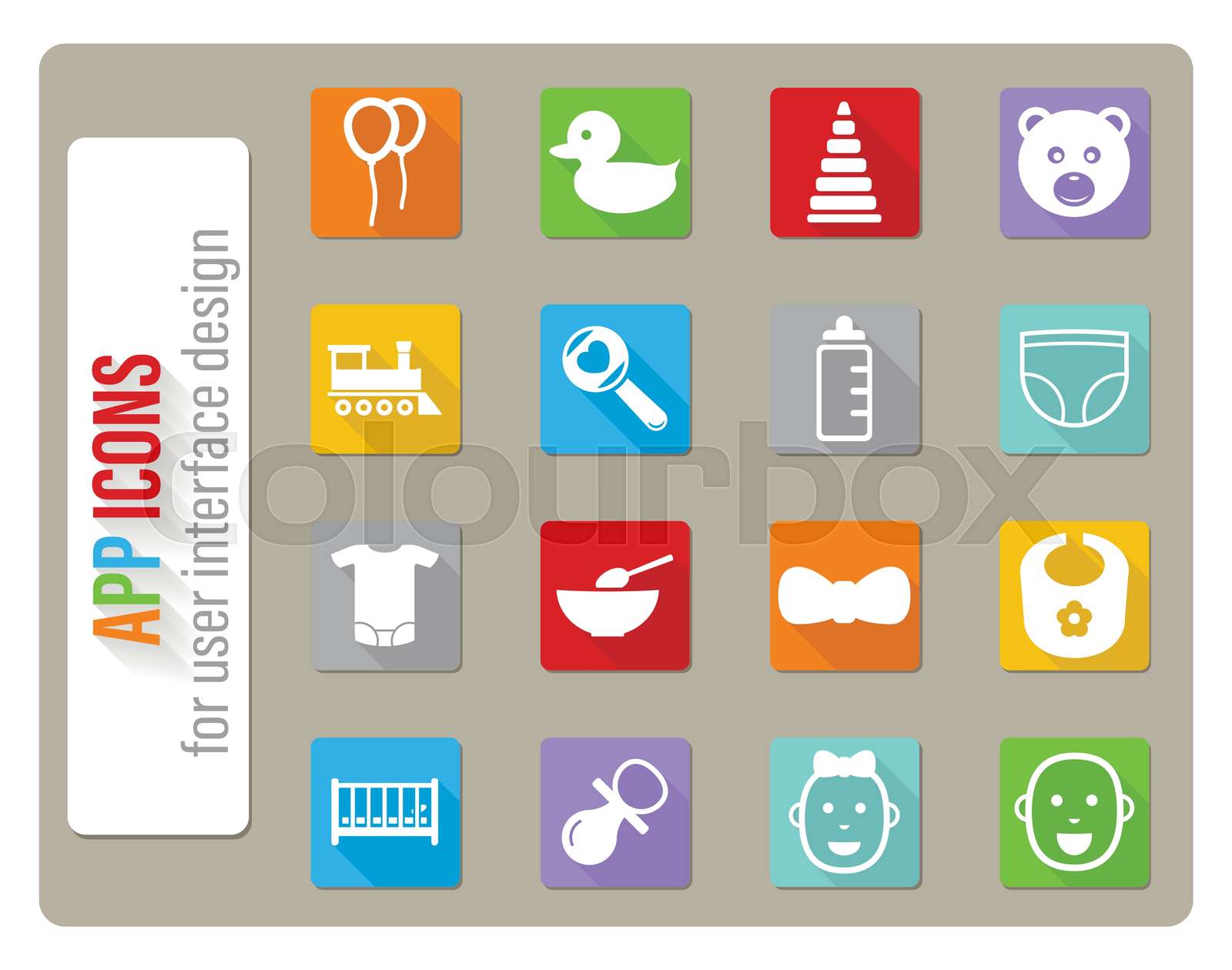 baby icon set | Stock vector | Colourbox