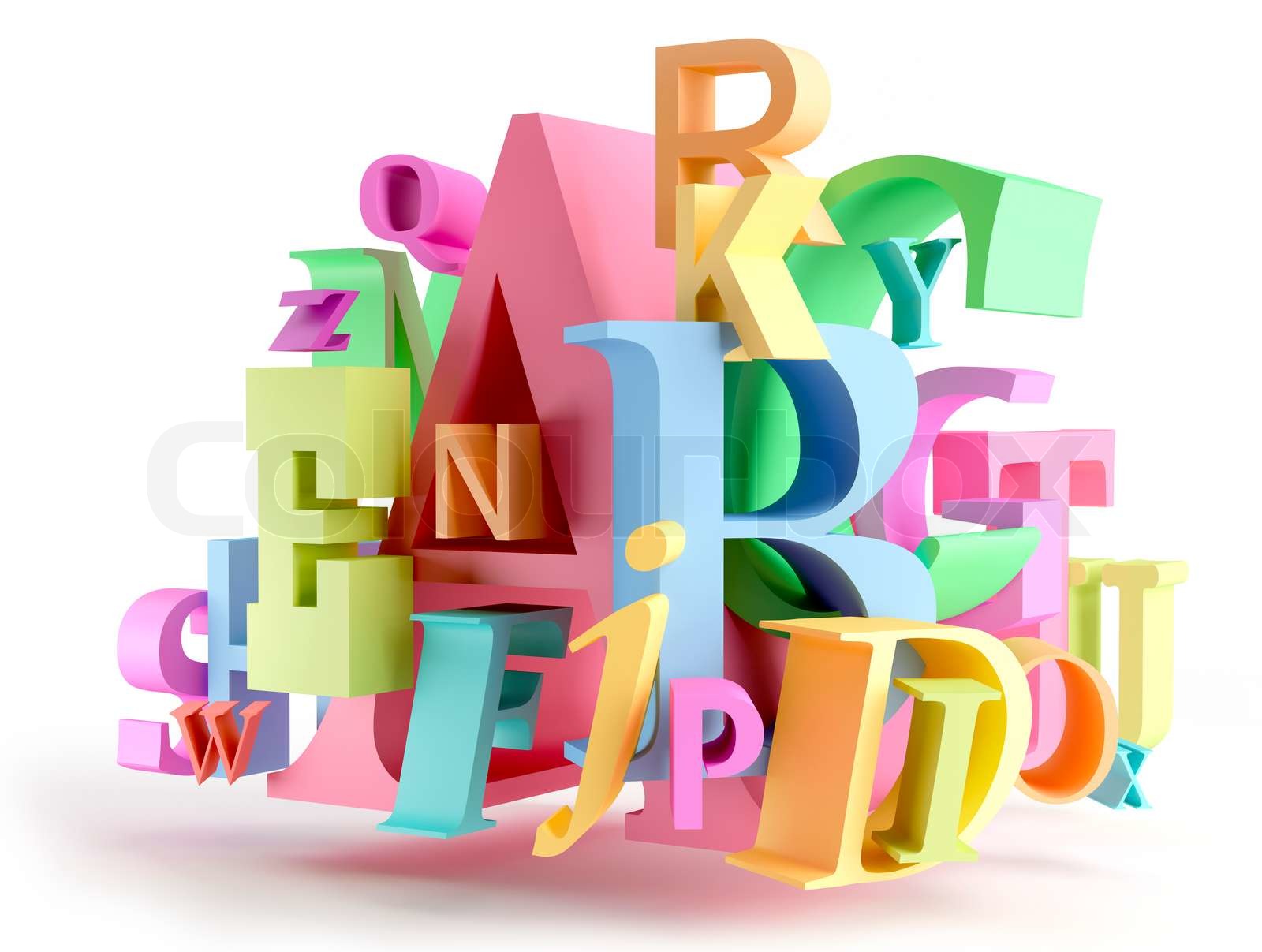 bunte Buchstaben | Stock Bild | Colourbox