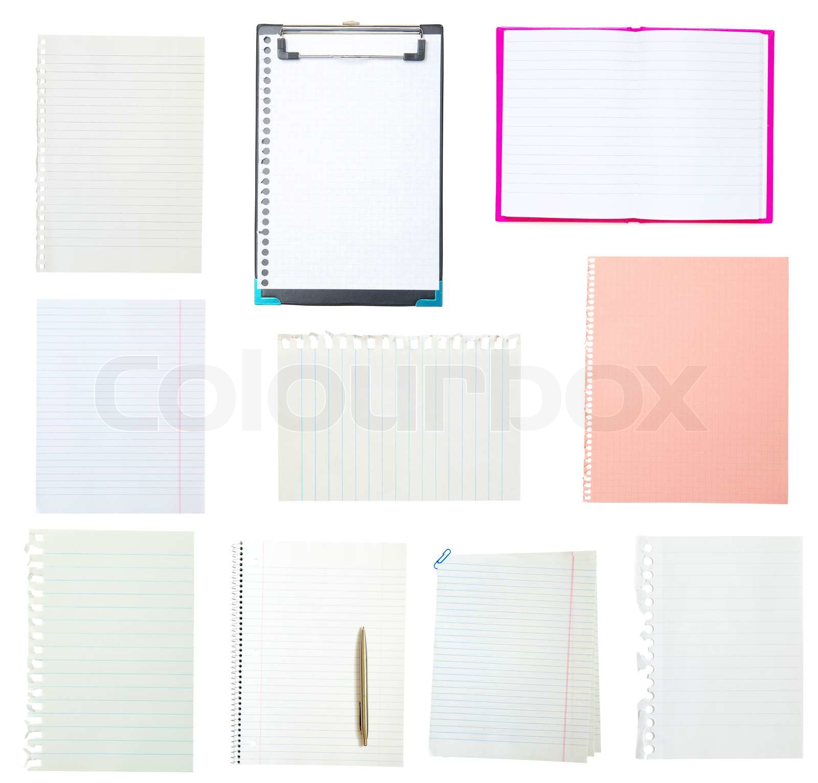 A page ripped off from the notebook | Stock image | Colourbox