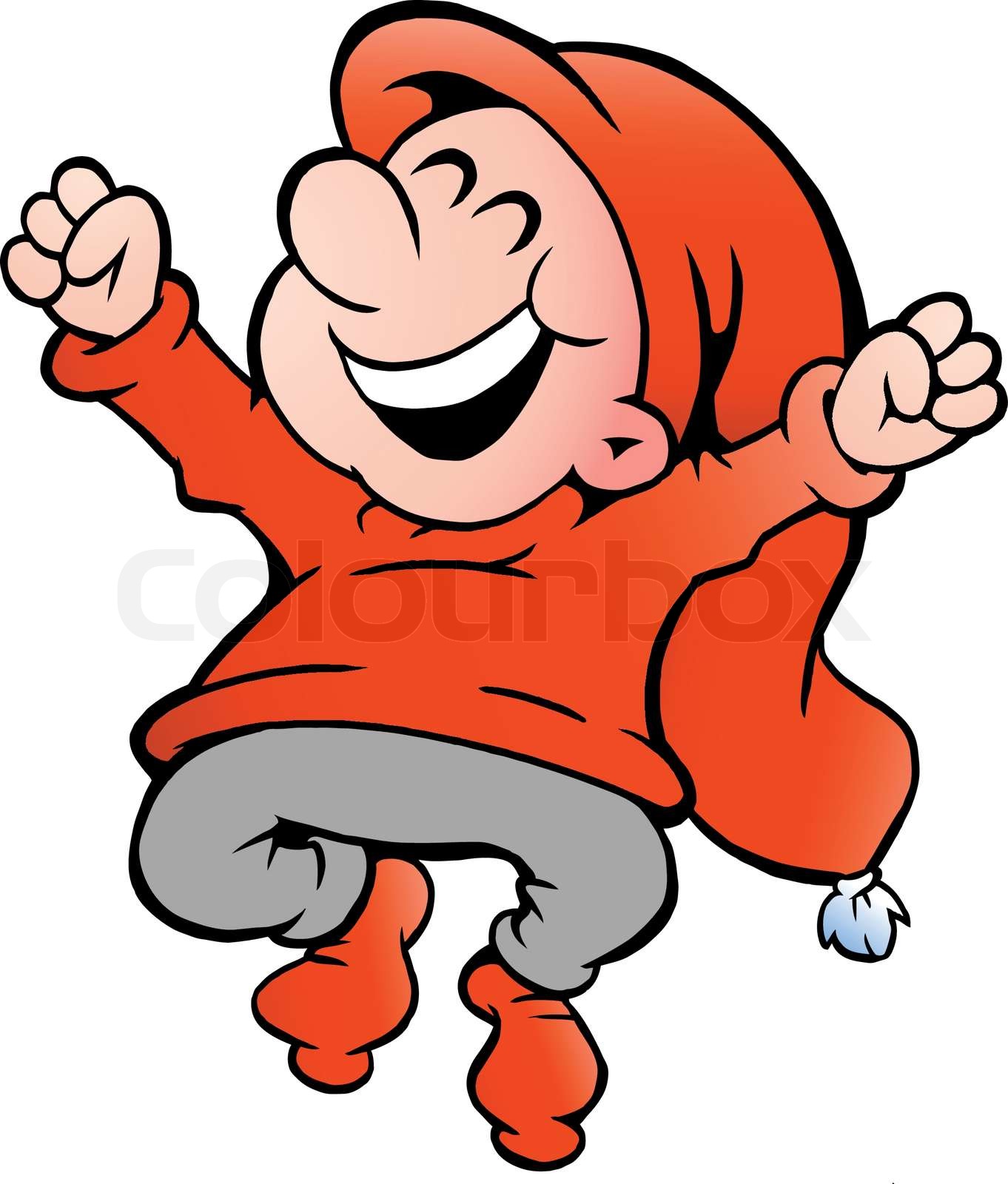 VektorIllustration eines sehr glücklich Elben Stock