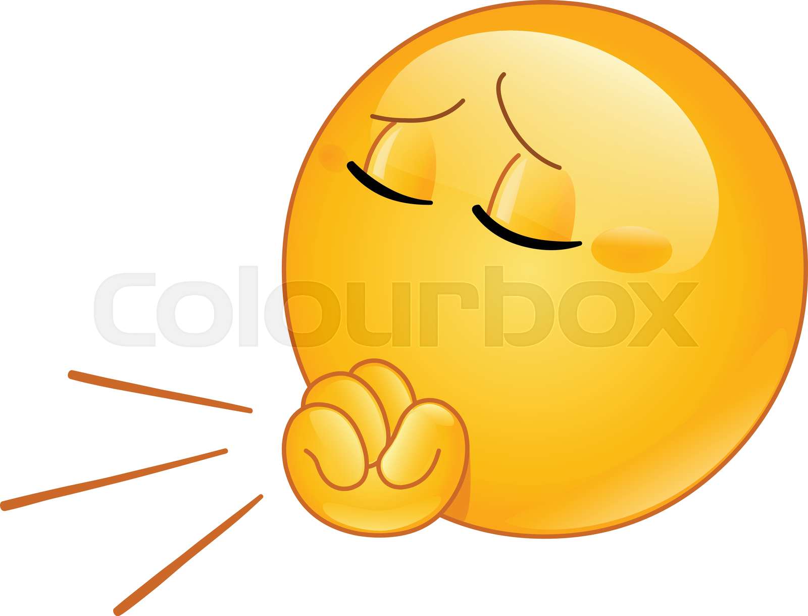 coughing emoticon Stock vector Colourbox