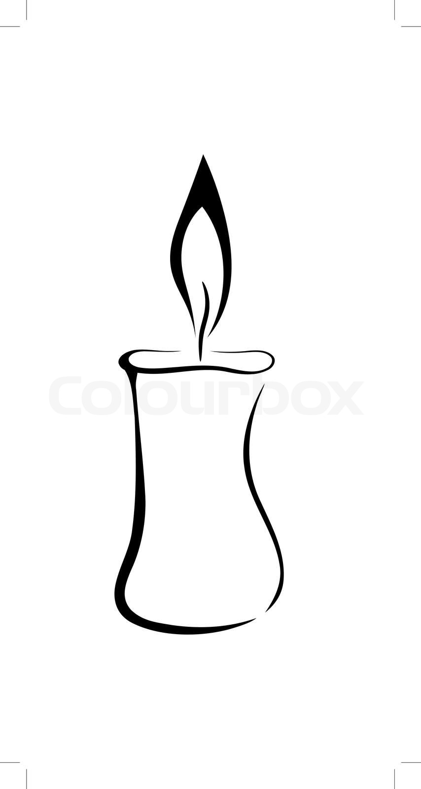 Vector symbol of candle Stock vector Colourbox