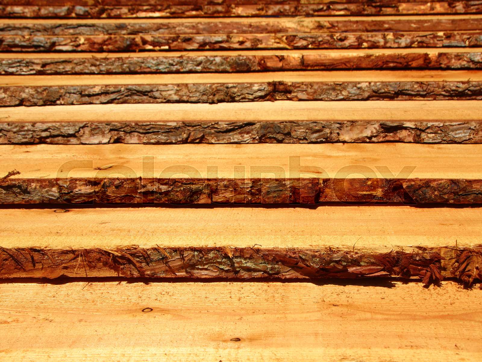 Structured Rough Wooden Roof Planks of Pine Stock image Colourbox