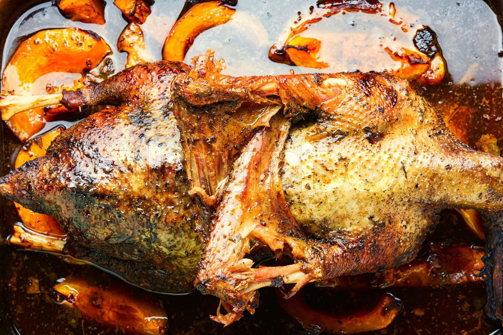 Whole roast goose | Stock image | Colourbox