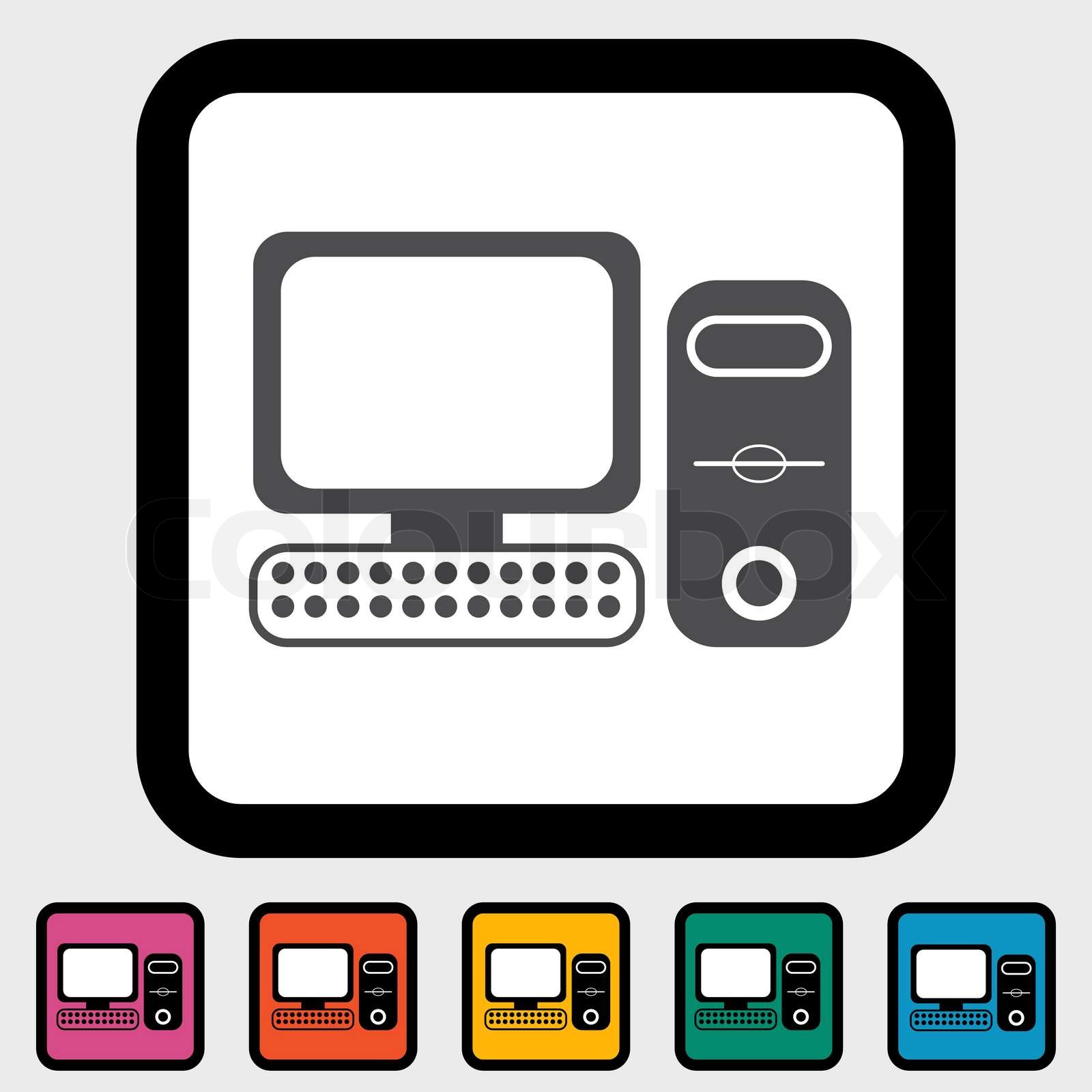 computer, ikon, piktogram | Stock vektor | Colourbox