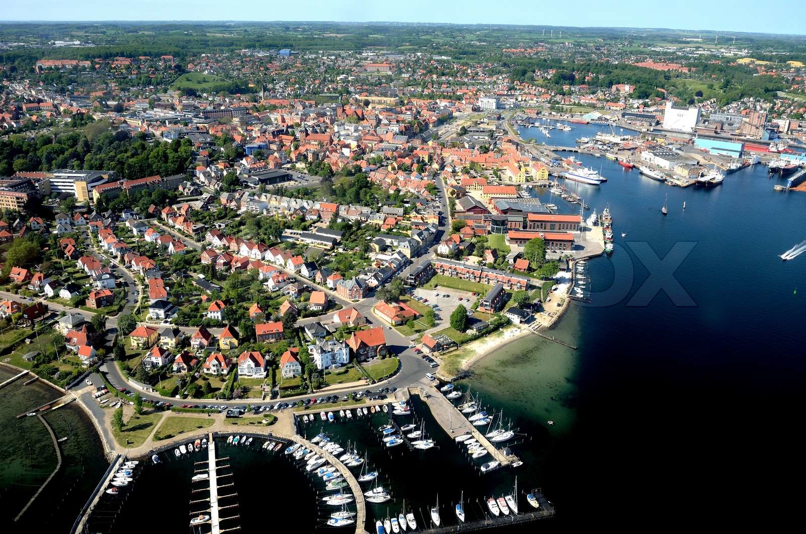 svendborg denmark aerial Stock image Colourbox