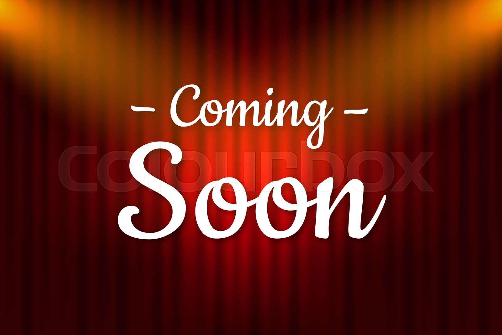 Light effect. Realistic coming soon for banner design. Banner sale