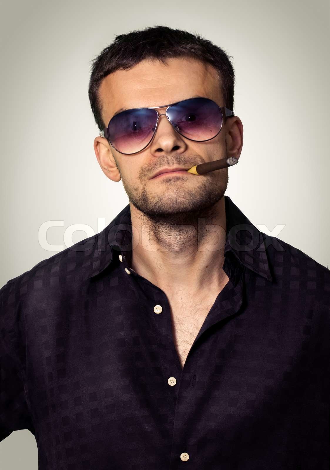 Stern man | Stock image | Colourbox