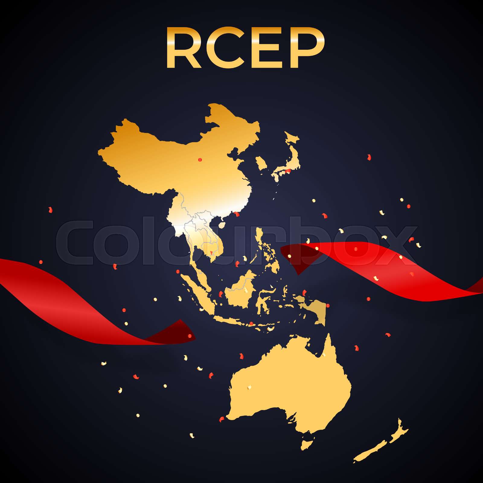 Holiday concept Modern Regional Comprehensive Economic Partnership RCEP ...