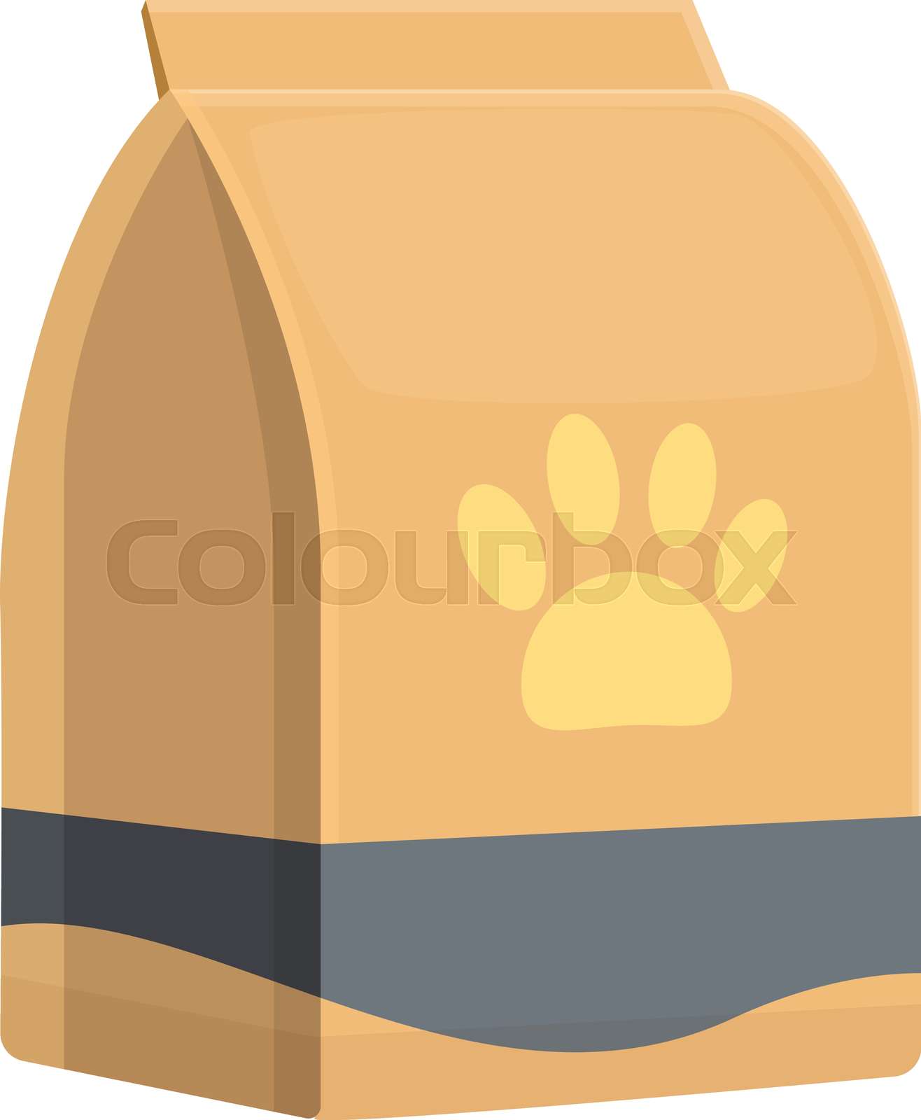 Bag Cat Food Icon Cartoon Style Stock Vector Colourbox