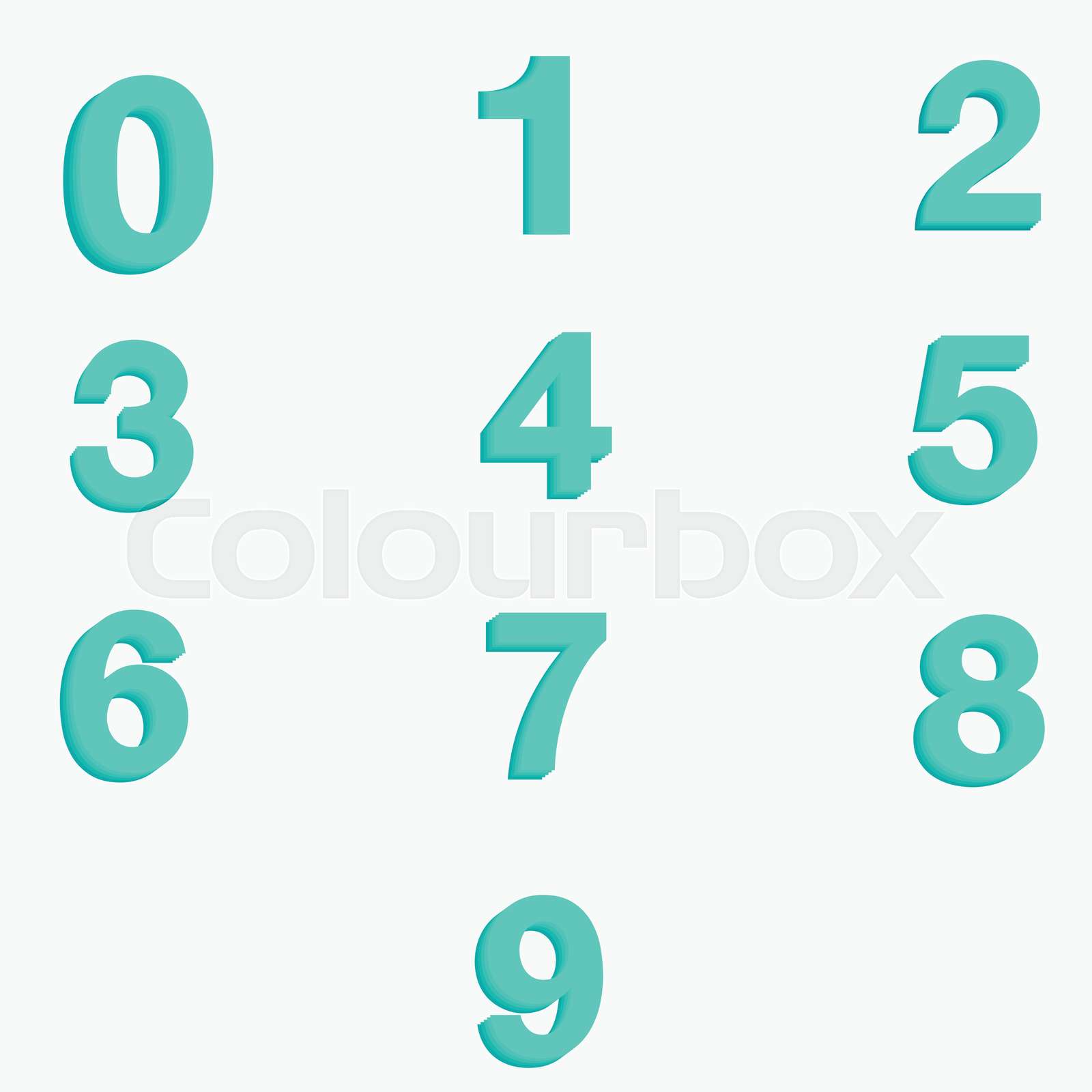 abc, nummern, kollektion StockVektor Colourbox