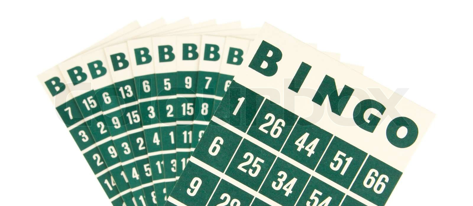 Green bingo cards isolated | Stock image | Colourbox