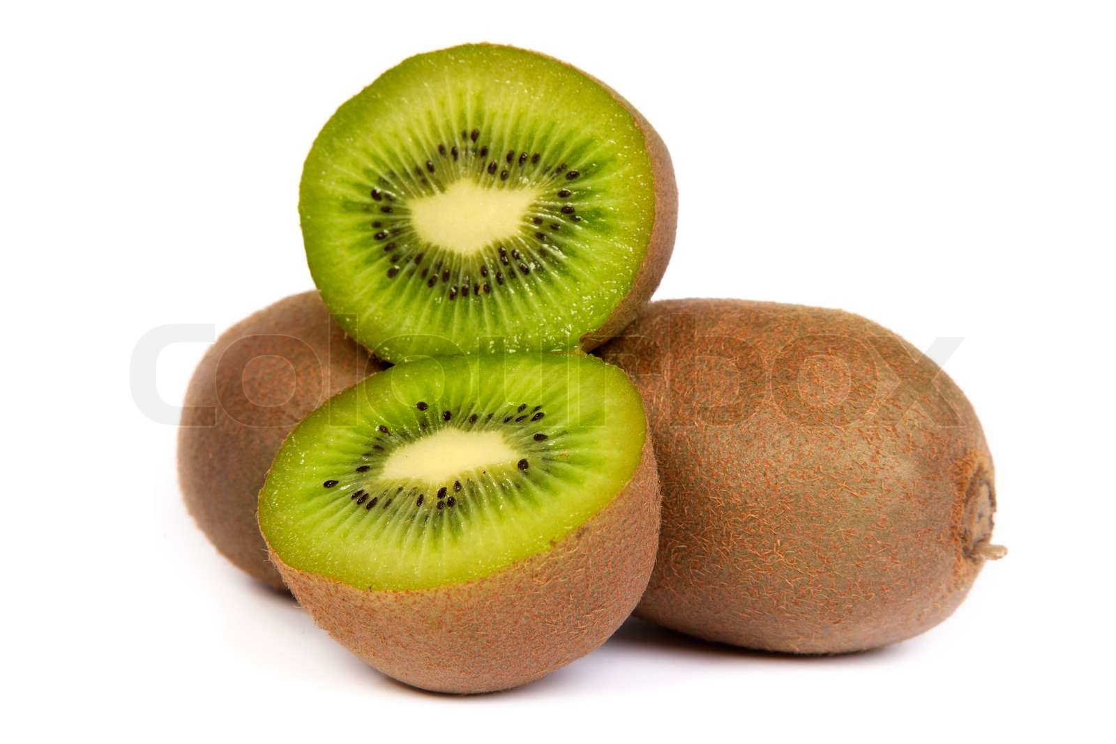 Kiwi Cut In Half Isolated On White Stock Image Colourbox Kiwi Cut In Half Isolated On White Stock Image Colourbox
