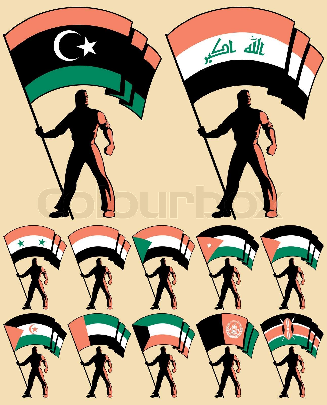 Flag Bearer 4 Stock vector Colourbox