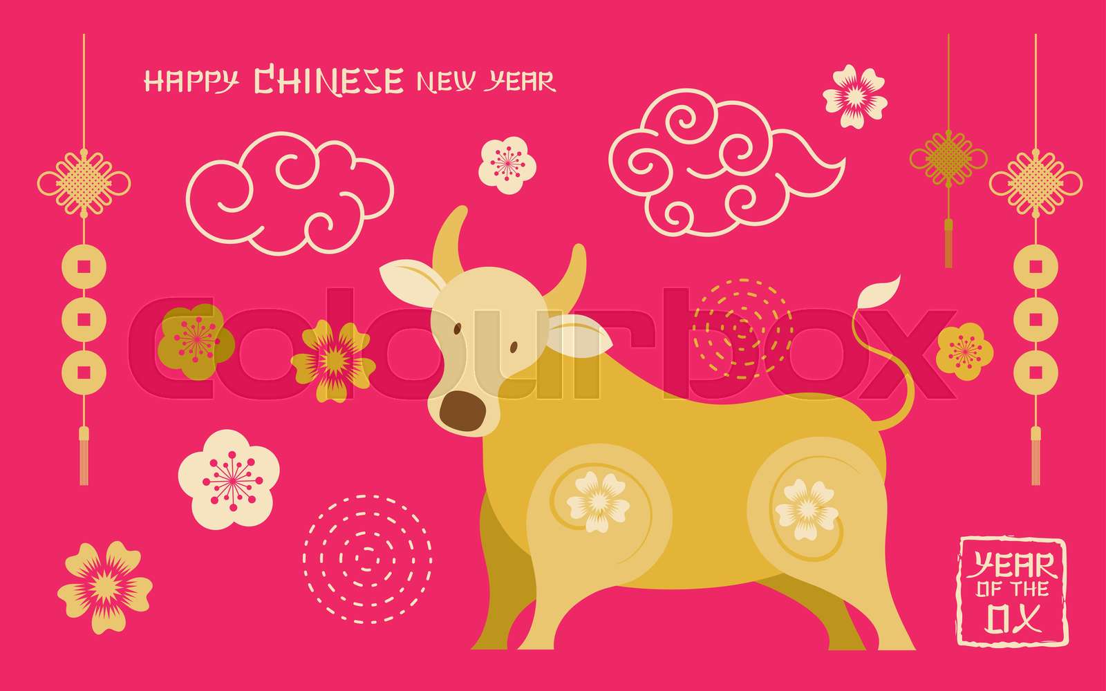 Year Of The Ox Chinese New Year Stock Vector Colourbox Year Of The Ox Chinese New Year Stock Vector Colourbox