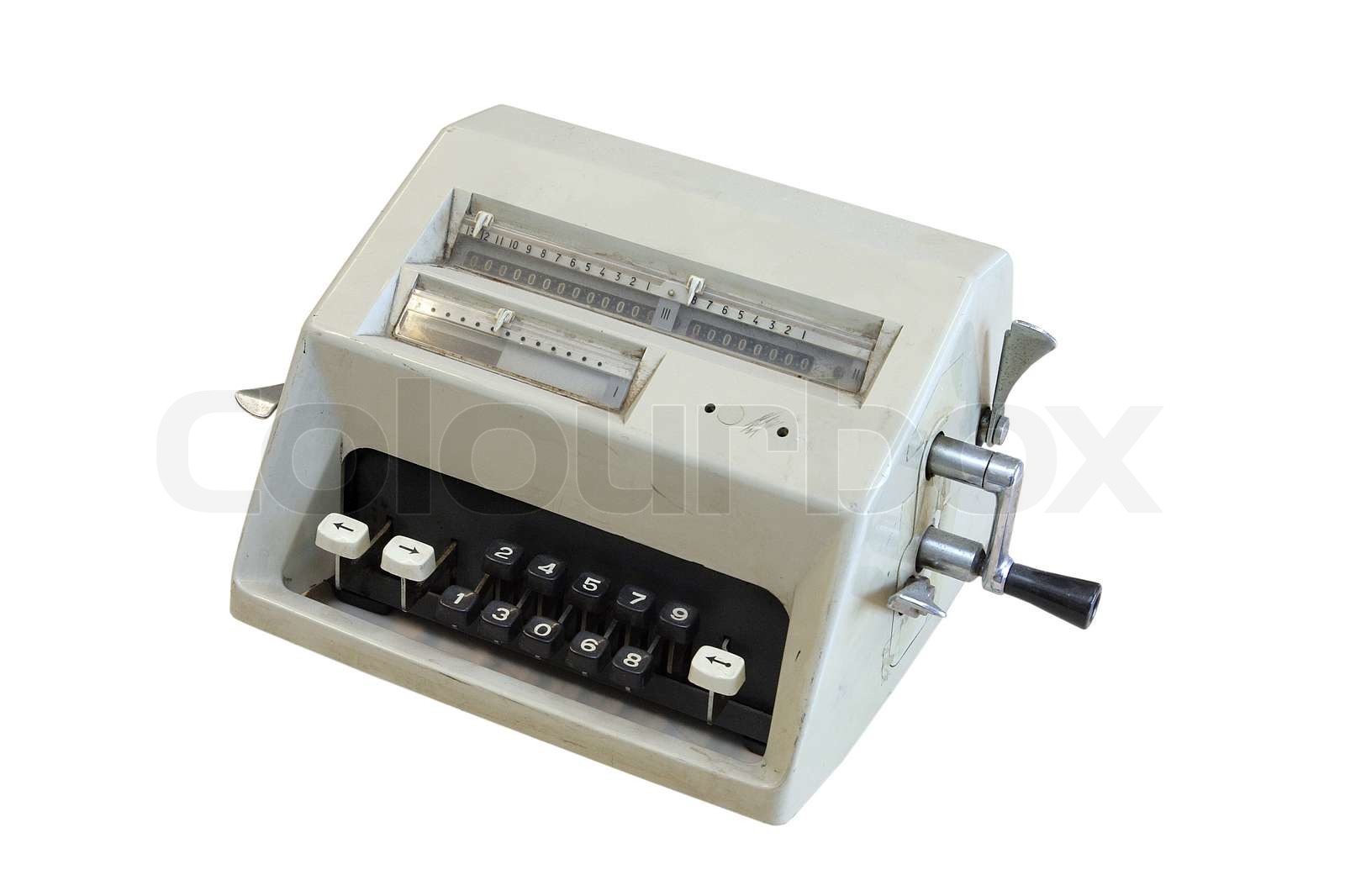 antique office machine Stock image Colourbox