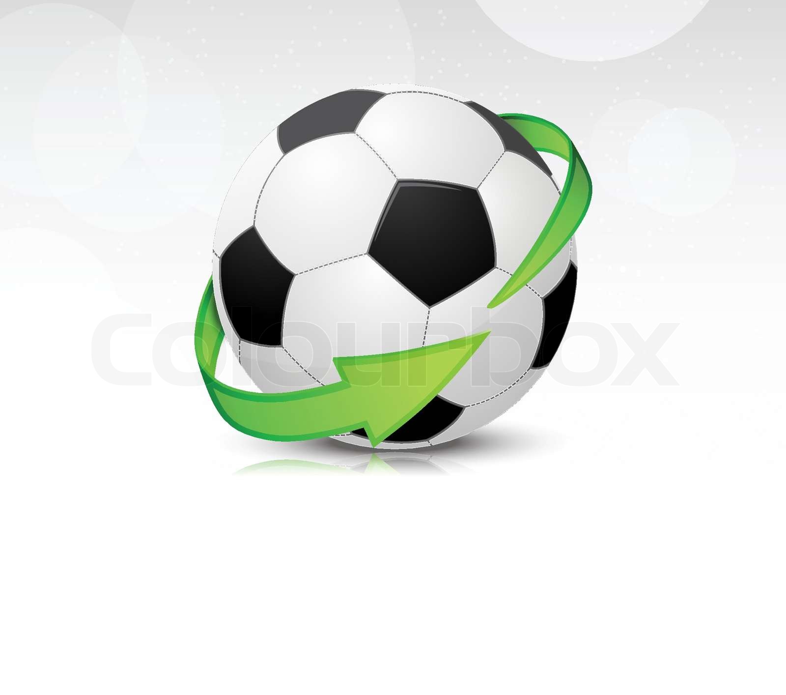 Soccer balls with arrows Stock vector Colourbox