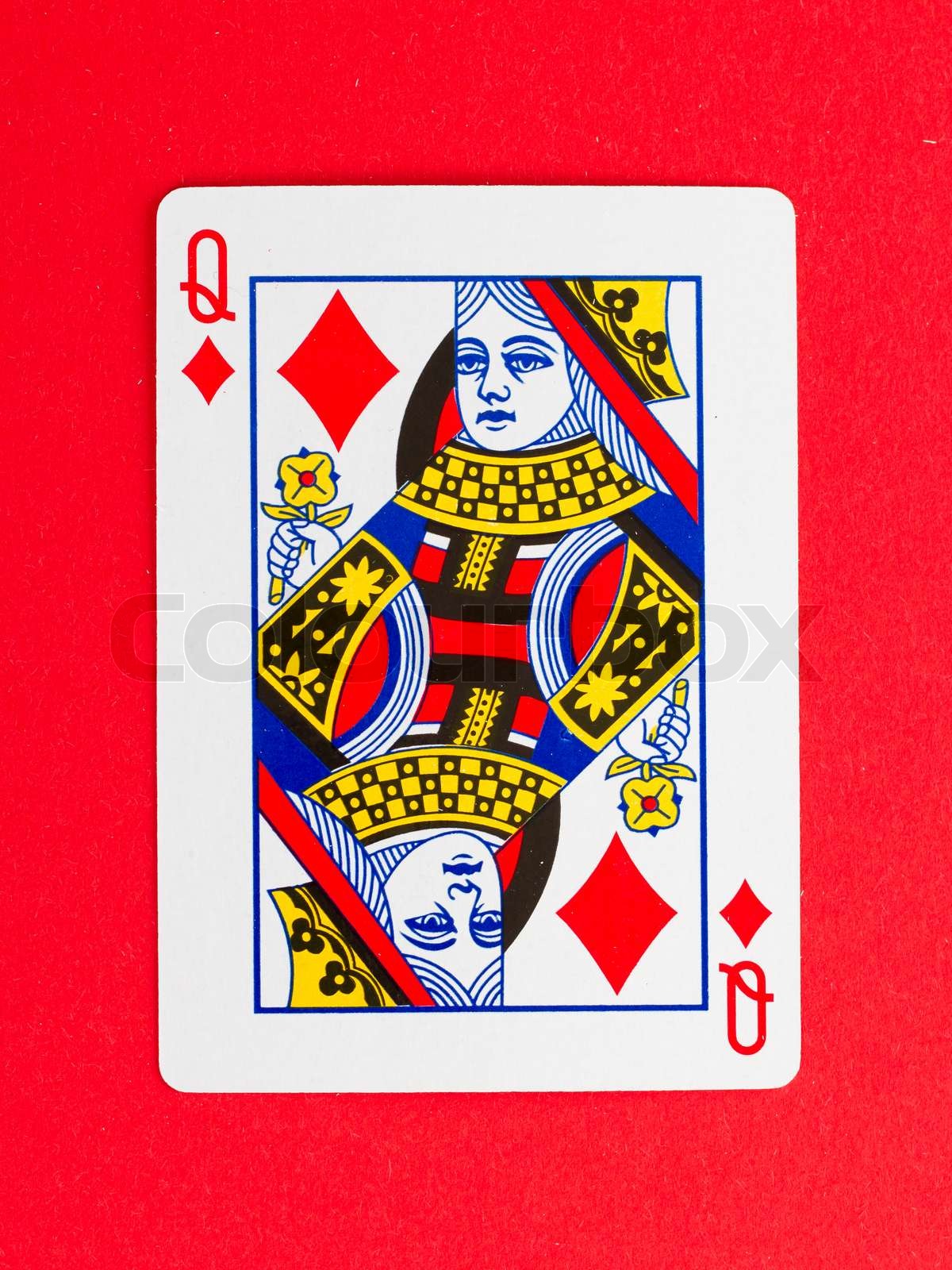 Playing card queen Stock image Colourbox